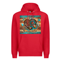 Red nurse leopard heart Premium Hoodie - JahusDesignShop