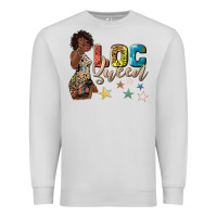Dove Grey afro woman loc queen Premium Sweatshirt - texasbilliewilder
