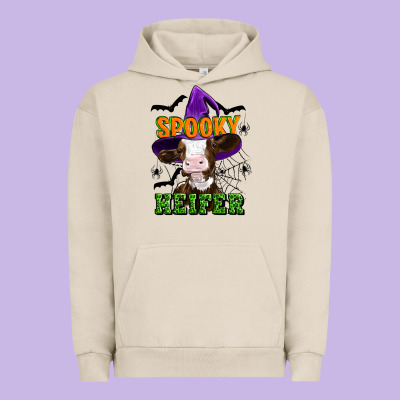 Spooky Heifer Halloween Urban Hoodie Designed By Artiststas
