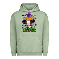 Pigment Oil Green Spooky heifer halloween Urban Hoodie - Artiststas
