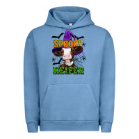 Pigment Pebble Blue Spooky heifer halloween Urban Hoodie - Artiststas
