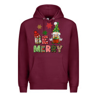 Burgundy be merry Premium Hoodie - BundleAndBundleShop