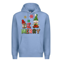 Colony Blue be merry Premium Hoodie - BundleAndBundleShop
