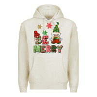 Oatmeal Heather be merry Premium Hoodie - BundleAndBundleShop