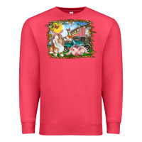 Cardinal Easter Farm Bunny And Pig Premium Sweatshirt - RanaPortraitStore