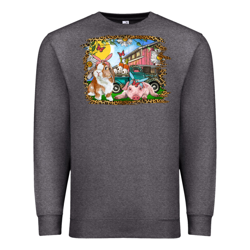 Easter Farm Bunny And Pig Premium Sweatshirt by RanaPortraitStore | Teevron