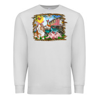 Dove Grey Easter Farm Bunny And Pig Premium Sweatshirt - RanaPortraitStore