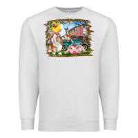 Oatmeal Heather Easter Farm Bunny And Pig Premium Sweatshirt - RanaPortraitStore