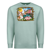 Seafoam Easter Farm Bunny And Pig Premium Sweatshirt - RanaPortraitStore
