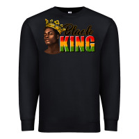 Black afro man black king Premium Sweatshirt - texasbilliewilder