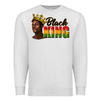 Oatmeal Heather afro man black king Premium Sweatshirt - texasbilliewilder