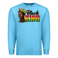 Ocean Blue afro man black king Premium Sweatshirt - texasbilliewilder