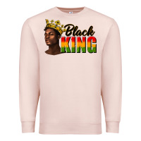 Pale Pink afro man black king Premium Sweatshirt - texasbilliewilder
