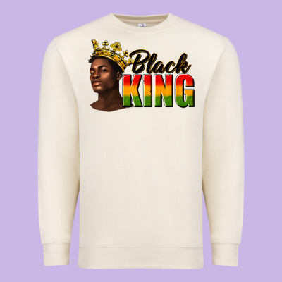 Premium Sweatshirt afro man black king