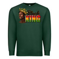 Sports Green afro man black king Premium Sweatshirt - texasbilliewilder