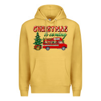 Antique Gold christmas is coming Premium Hoodie - BundleAndBundleShop