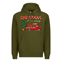 Army Green christmas is coming Premium Hoodie - BundleAndBundleShop