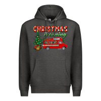 Charcoal Heather christmas is coming Premium Hoodie - BundleAndBundleShop