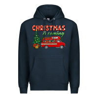 Navy christmas is coming Premium Hoodie - BundleAndBundleShop