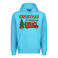 Ocean Blue christmas is coming Premium Hoodie - BundleAndBundleShop