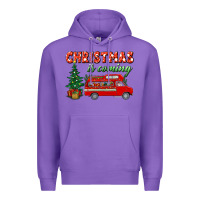 Purple christmas is coming Premium Hoodie - BundleAndBundleShop