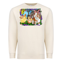 Sandshell Easter Farm Chicks And Bunny Premium Sweatshirt - RanaPortraitStore