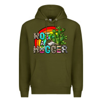 Army Green not a hugger Premium Hoodie - AdoDesignShop