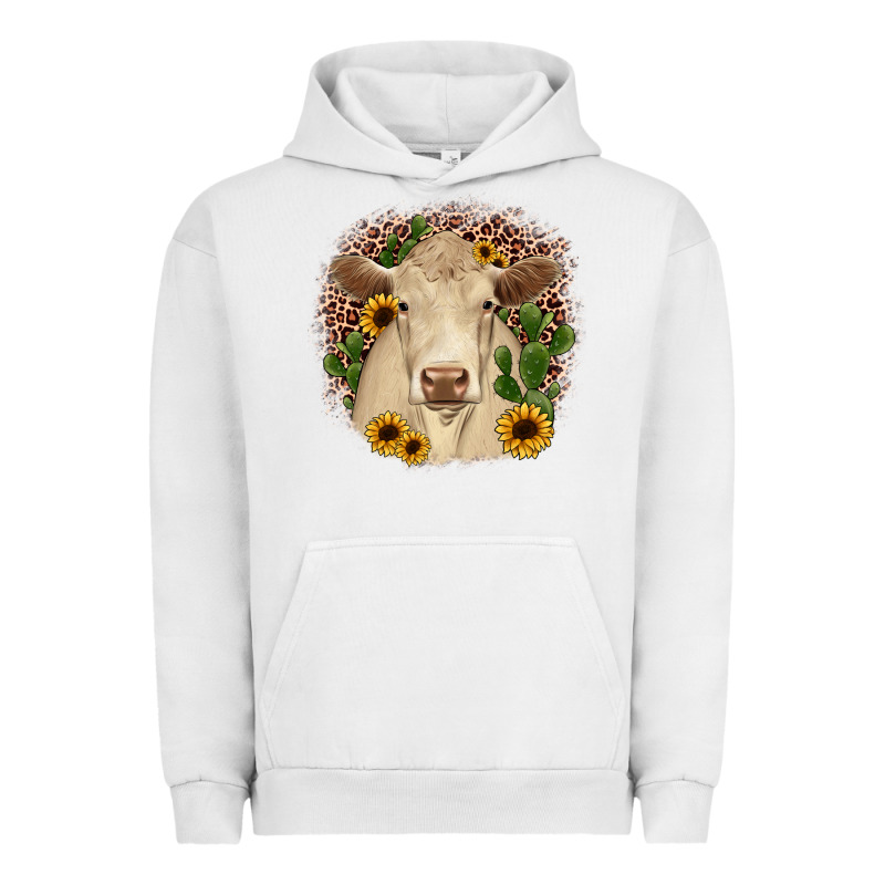 Charolais Leopard Cactus Sunflower Urban Hoodie by JahusDesignShop | Teevron