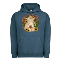 Pigment Midnight Navy charolais leopard cactus sunflower Urban Hoodie - JahusDesignShop