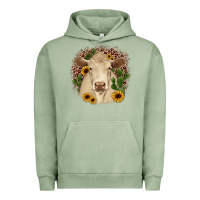 Pigment Oil Green charolais leopard cactus sunflower Urban Hoodie - JahusDesignShop