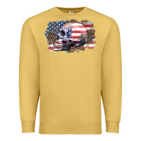 Antique Gold american skull Premium Sweatshirt - Zillion Design Studio