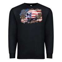 Black american skull Premium Sweatshirt - Zillion Design Studio