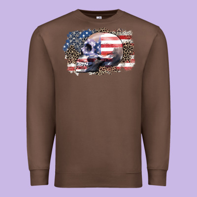 American Skull Premium Sweatshirt Designed By Zillion Design Studio