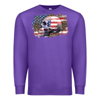 Purple american skull Premium Sweatshirt - Zillion Design Studio