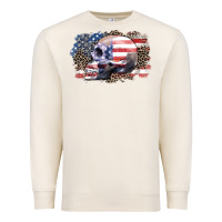 Sandshell american skull Premium Sweatshirt - Zillion Design Studio