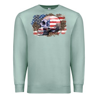 Seafoam american skull Premium Sweatshirt - Zillion Design Studio