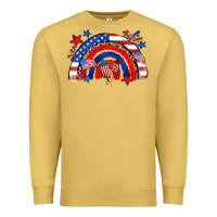 Antique Gold American rainbow Premium Sweatshirt - Zillion Design Studio