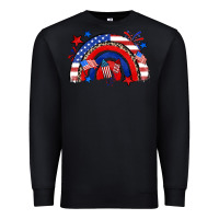 Black American rainbow Premium Sweatshirt - Zillion Design Studio