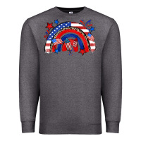 Charcoal Heather American rainbow Premium Sweatshirt - Zillion Design Studio