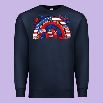 American Rainbow Premium Sweatshirt Designed By Zillion Design Studio