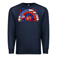 Navy American rainbow Premium Sweatshirt - Zillion Design Studio