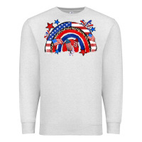 Oatmeal Heather American rainbow Premium Sweatshirt - Zillion Design Studio