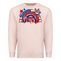 Pale Pink American rainbow Premium Sweatshirt - Zillion Design Studio