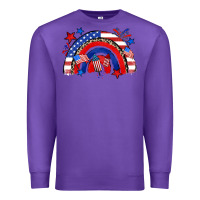 Purple American rainbow Premium Sweatshirt - Zillion Design Studio