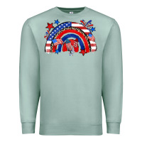 Seafoam American rainbow Premium Sweatshirt - Zillion Design Studio