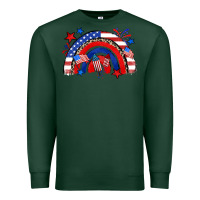 Sports Green American rainbow Premium Sweatshirt - Zillion Design Studio