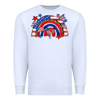 White American rainbow Premium Sweatshirt - Zillion Design Studio