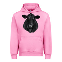 Fuchsia Pink black angus Urban Hoodie - JahusDesignShop