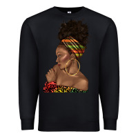 Black afro black woman profile juneteenth Premium Sweatshirt - texasbilliewilder