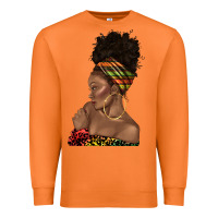 Carrot afro black woman profile juneteenth Premium Sweatshirt - texasbilliewilder